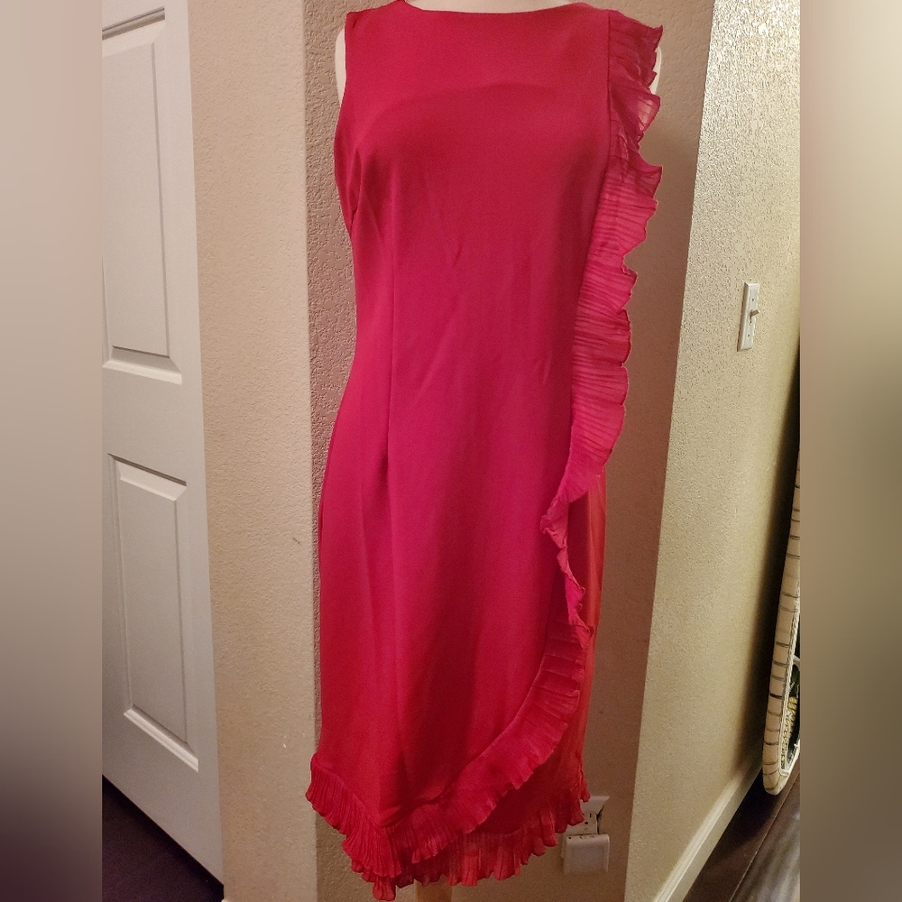 Glamour ruffle Red dress size 8